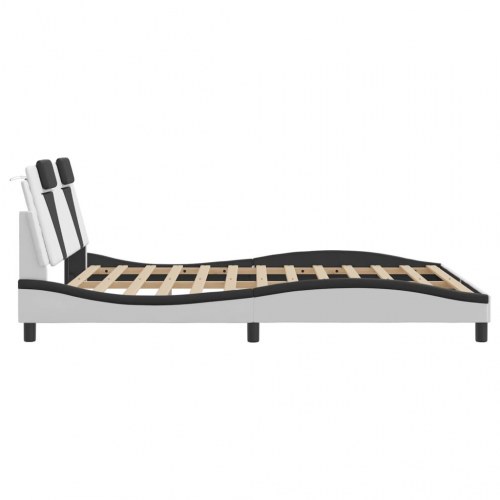 Sengeramme Viana 160 x 200 cm uden madras - hvid og sort