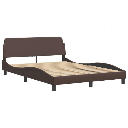 Sengeramme Viana med LED uden madras 140x200 cm brun