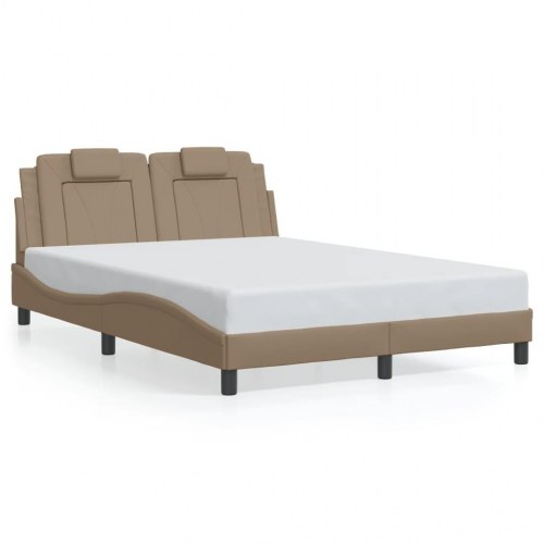 Sengeramme Viana med LED uden madras 140 x 200 cm - cappuccino