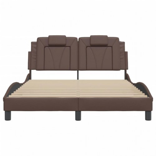 Sengeramme Viana 140 x 190 cm med hovedgærde - brun