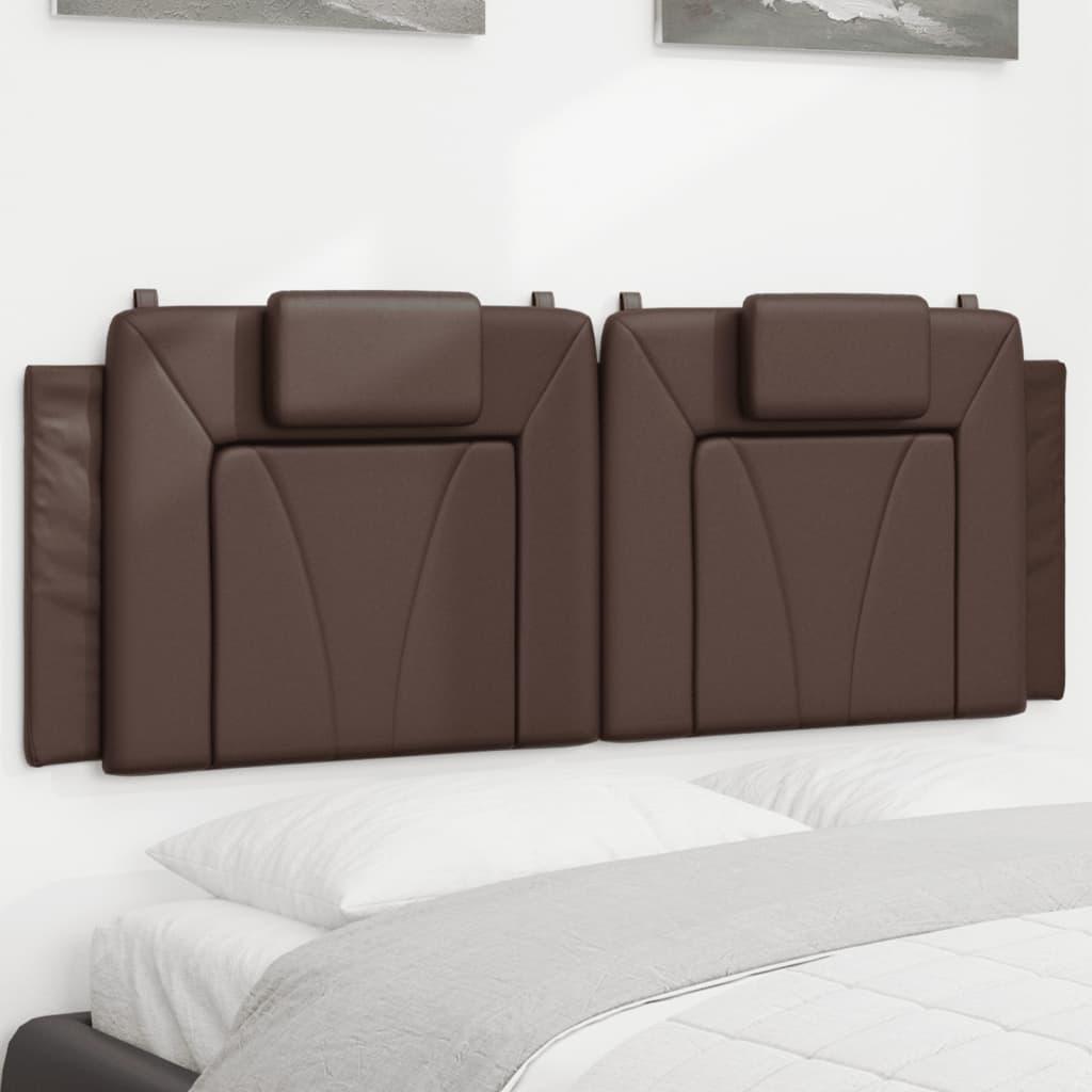 Gavlpude 140 cm kunstlæder brun