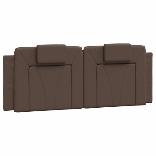 Gavlpude 140 cm kunstlæder brun