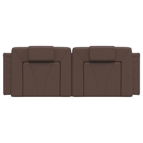 Gavlpude 140 cm kunstlæder brun