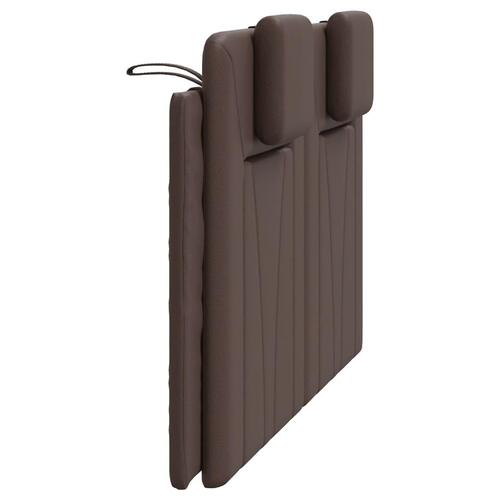 Gavlpude 140 cm kunstlæder brun