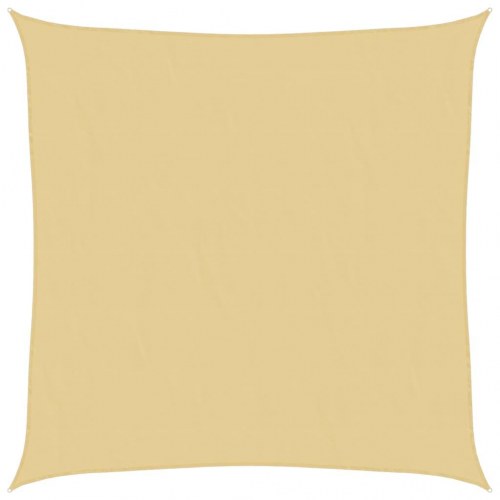Solsejl 4×4 m - 100 % polyester, sandfarvet