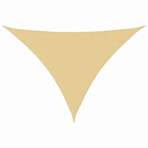 Solsejl 7×5×5 m - sandfarvet, vandafvisende polyester