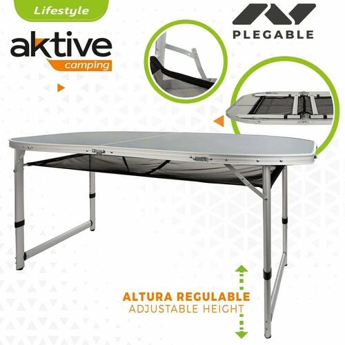 Sammenklappeligt bord Aktive 149 x 80 x 59 cm Camping