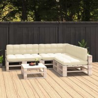 Hynder til pallesofa 7 stk. cremefarvet (OUTLET A)