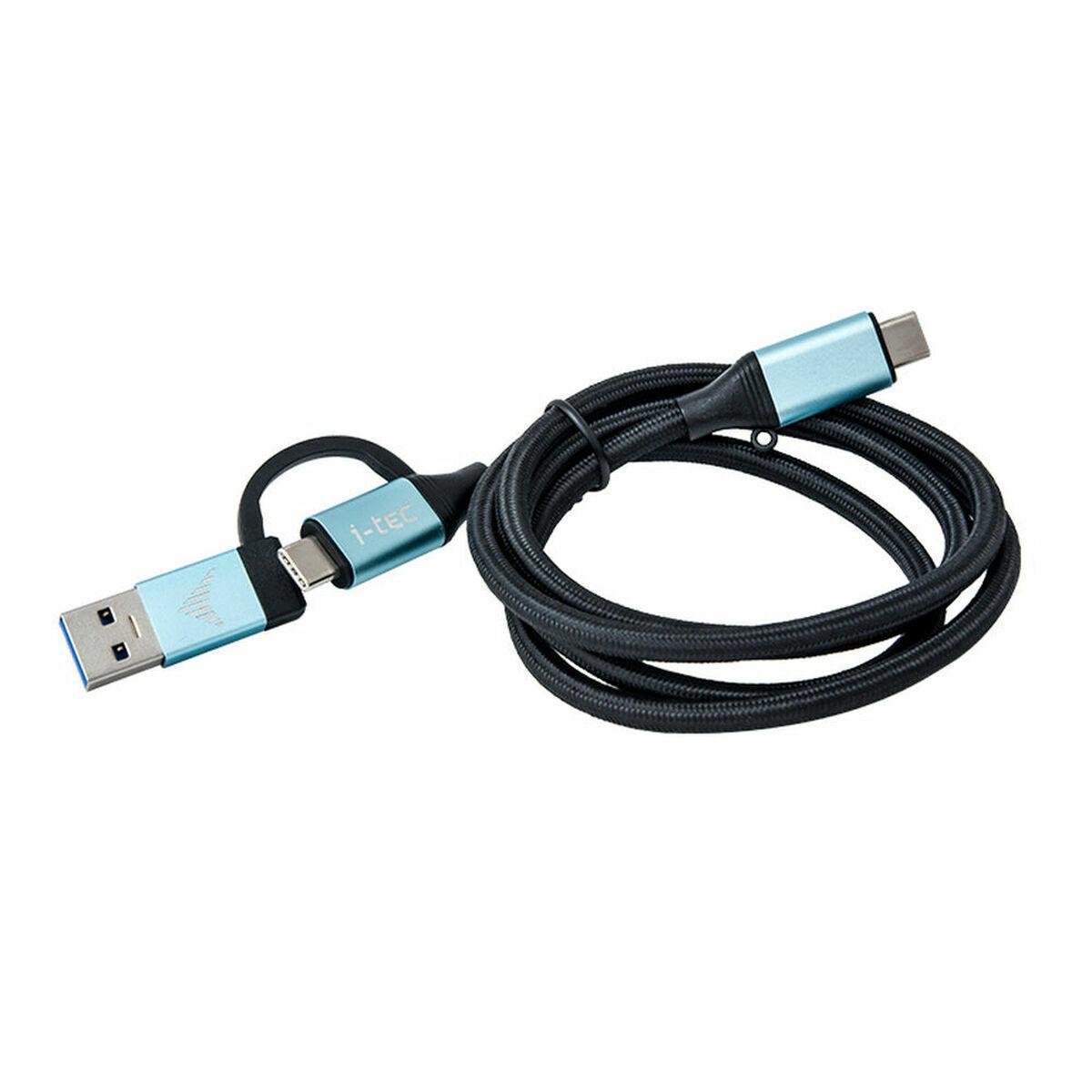 USB-kabel USB-C i-Tec C31USBCACBL 1 m - sort/blå billede