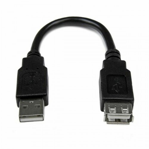 USB forlænger kabel Startech USB 2.0 A han til A hun, 15 cm, sort