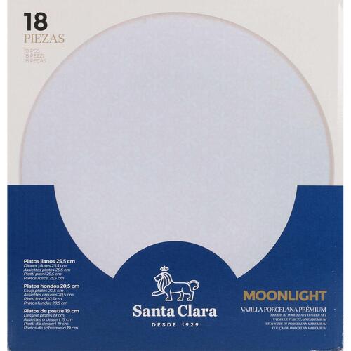 Spisestel Santa Clara Moonlight 18 Dele Porcelæn (2 enheder)