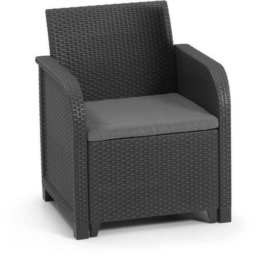 have Allibert by KETER San Remo syntetisk Rattan Mørkegrå PP (65 x 63 x 74 cm)