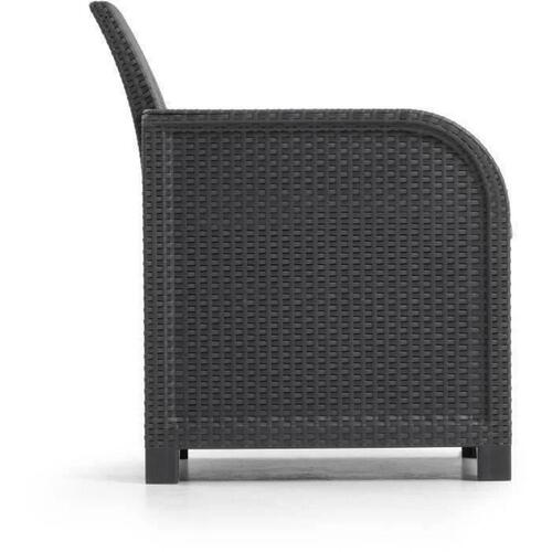 have Allibert by KETER San Remo syntetisk Rattan Mørkegrå PP (65 x 63 x 74 cm)
