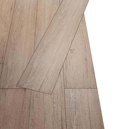 Selvhæftende PVC-gulvplanker 5,02 m² 2 mm egetræ brun