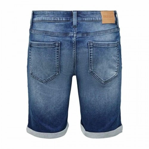 Only & Sons Onsply jeansshorts til mænd - Dark Mid Blue (S)