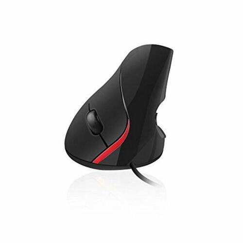 Ergonomisk optisk mus Ewent EW3156 1000 dpi USB Sort Rød/Sort