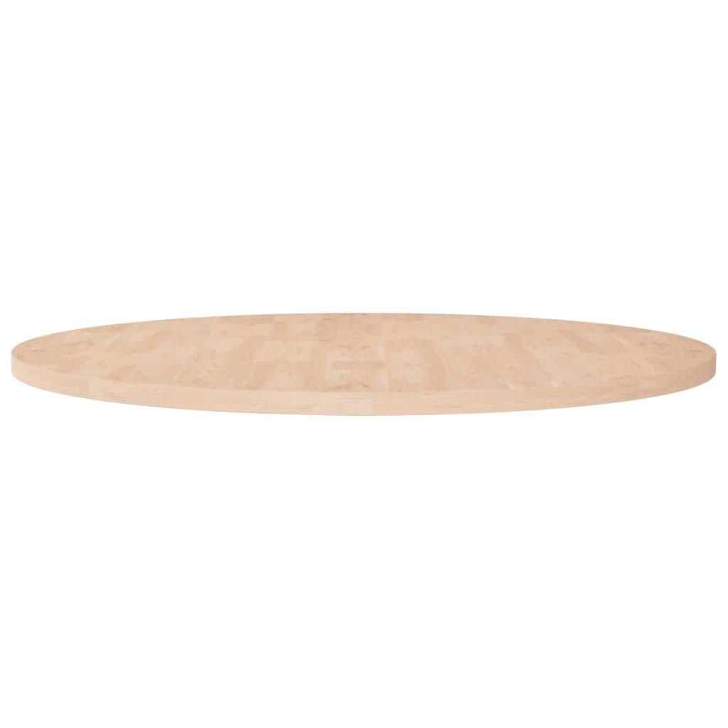 Rund bordplade Ø90x2,5 cm ubehandlet massivt egetræ