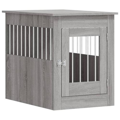 Hundebur 55x80x68 cm konstrueret træ grå sonoma-eg