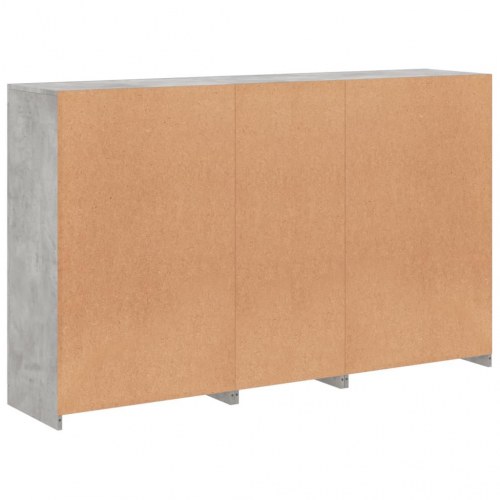 Skænk med LED-lys 162×37×100 cm - betongrå