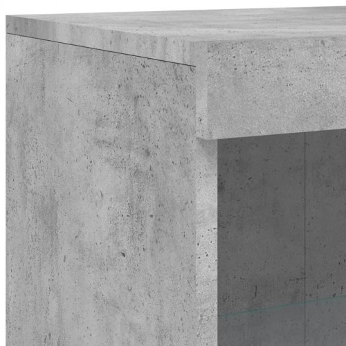 Skænk med LED-lys 162×37×100 cm - betongrå