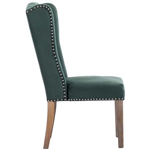 Spisebordsstole 4 stk. velour mørkegrøn