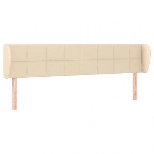 Sengegavl med kanter 203 x 23 x 78/88 cm - cremefarvet