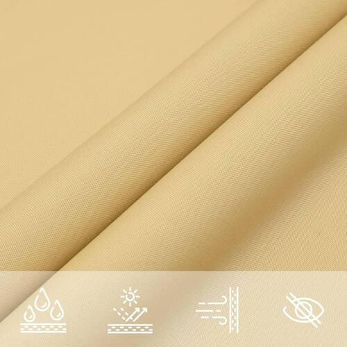 Solsejl 4,5x2,5 m 100 % polyesterstof sandfarvet