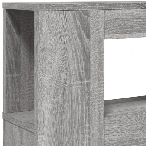 Sengegavl med LED-lys 180 × 18,5 × 103,5 cm - grå sonoma, konstrueret træ