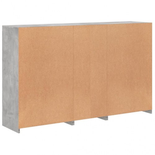 Skænk med LED-lys 162×37×100 cm - betongrå