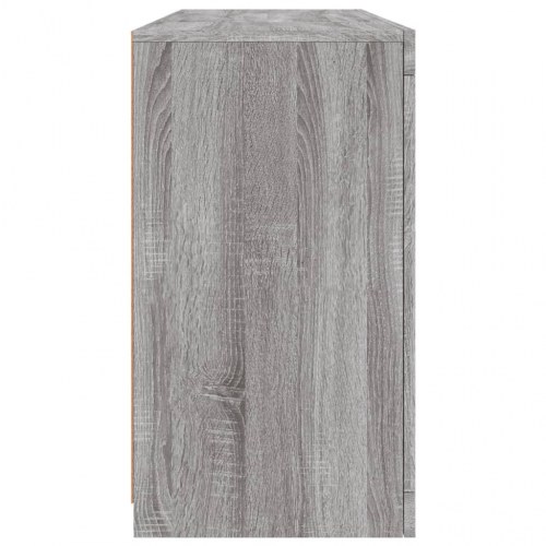 Skænk med LED-lys - grå sonoma-eg, 142,5 x 37 x 67 cm