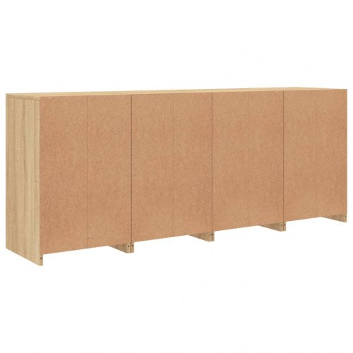 Skænk med LED-lys 164×37×67 cm - sonoma-eg