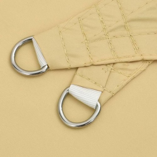 Solsejl 4×3 m - sandfarvet, 100 % polyester med PU-belægning