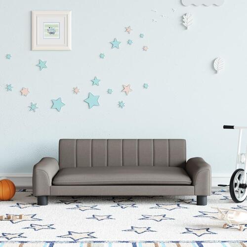 Sofa til børn 90x53x30 cm stof gråbrun