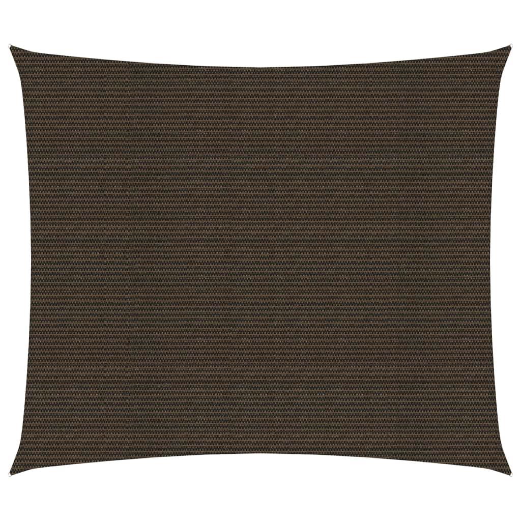 Solsejl 2 × 2,5 m - brun HDPE 160 g/m², rektangulært