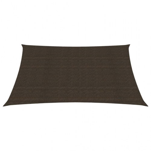 Solsejl 2 × 2,5 m - brun HDPE 160 g/m², rektangulært