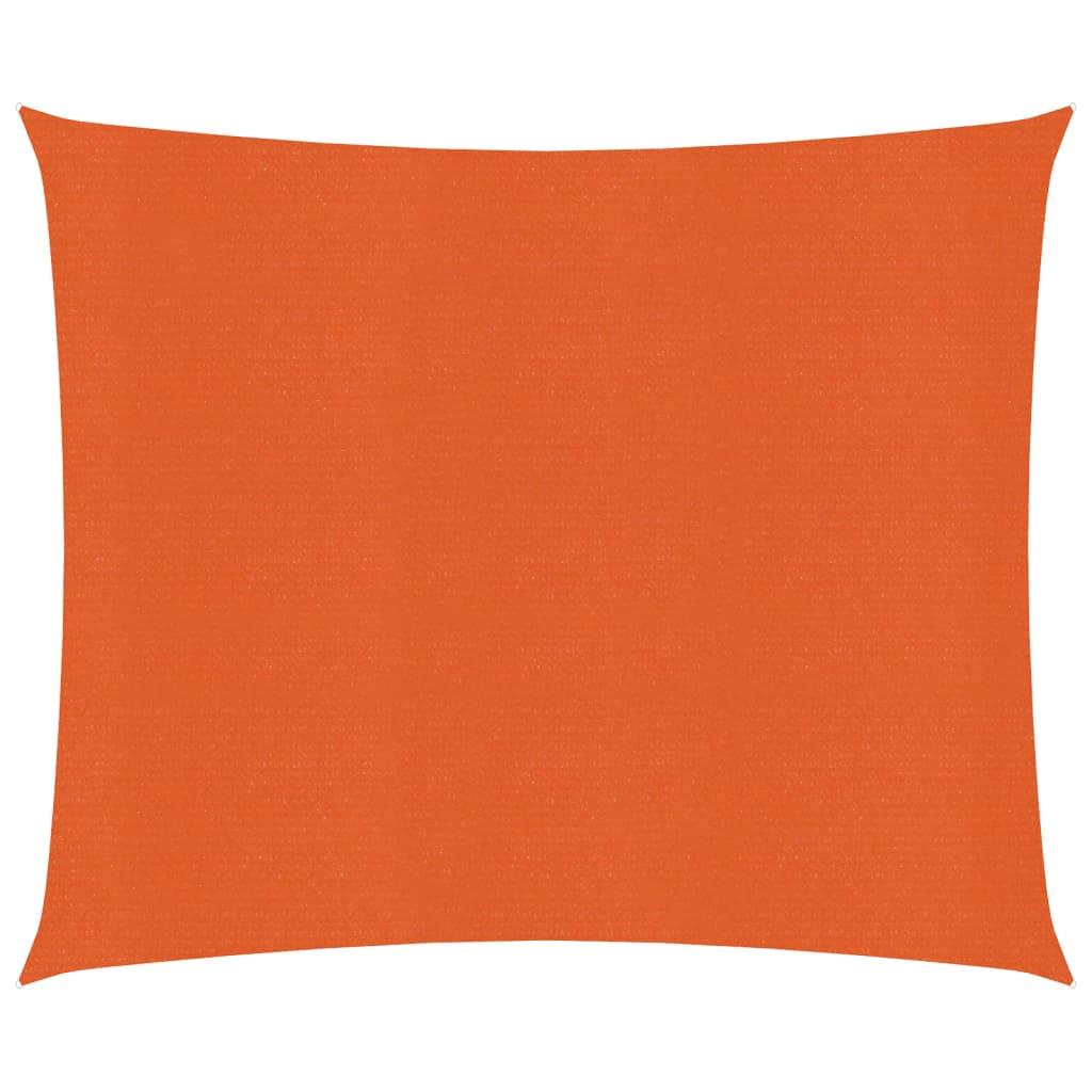 Solsejl 3x3 m 160 g/m² HDPE orange