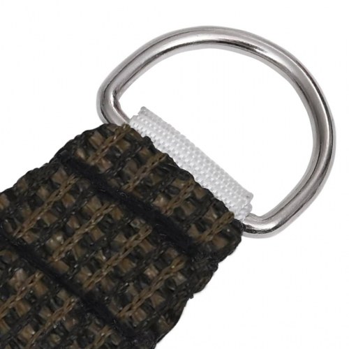 Solsejl 3x3 m 160 g/m² HDPE brun