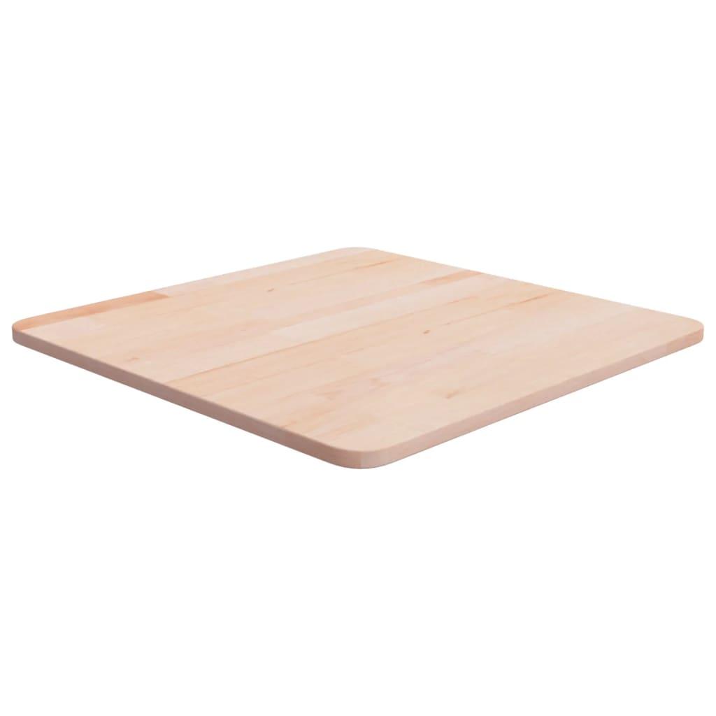 Firkantet bordplade 50x50x1,5 cm ubehandlet massivt egetræ