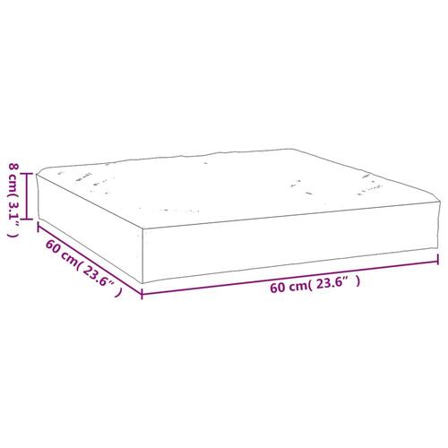 Pallehynde 60x60x8 cm oxfordstof grøn