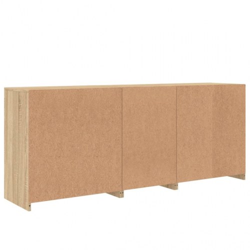 Skænk med LED-lys 162×37×67 cm - sonoma-eg