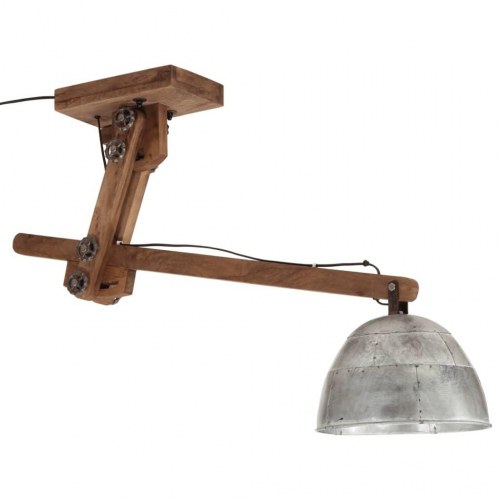 Loftlampe E27 i vintagesølv 105 x 30 x 65-108 cm