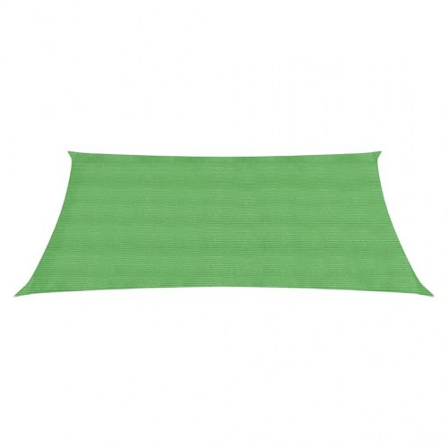 Solsejl 3 × 4,5 m - HDPE 160 g/m², lysegrøn rektangulær