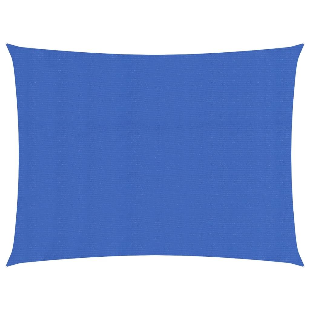 Solsejl 2,5x3,5 m 160 g/m² HDPE blå