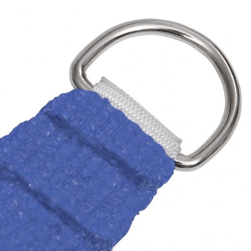 Solsejl 2,5 × 3,5 m - HDPE 160 g/m², blå (rektangulært)