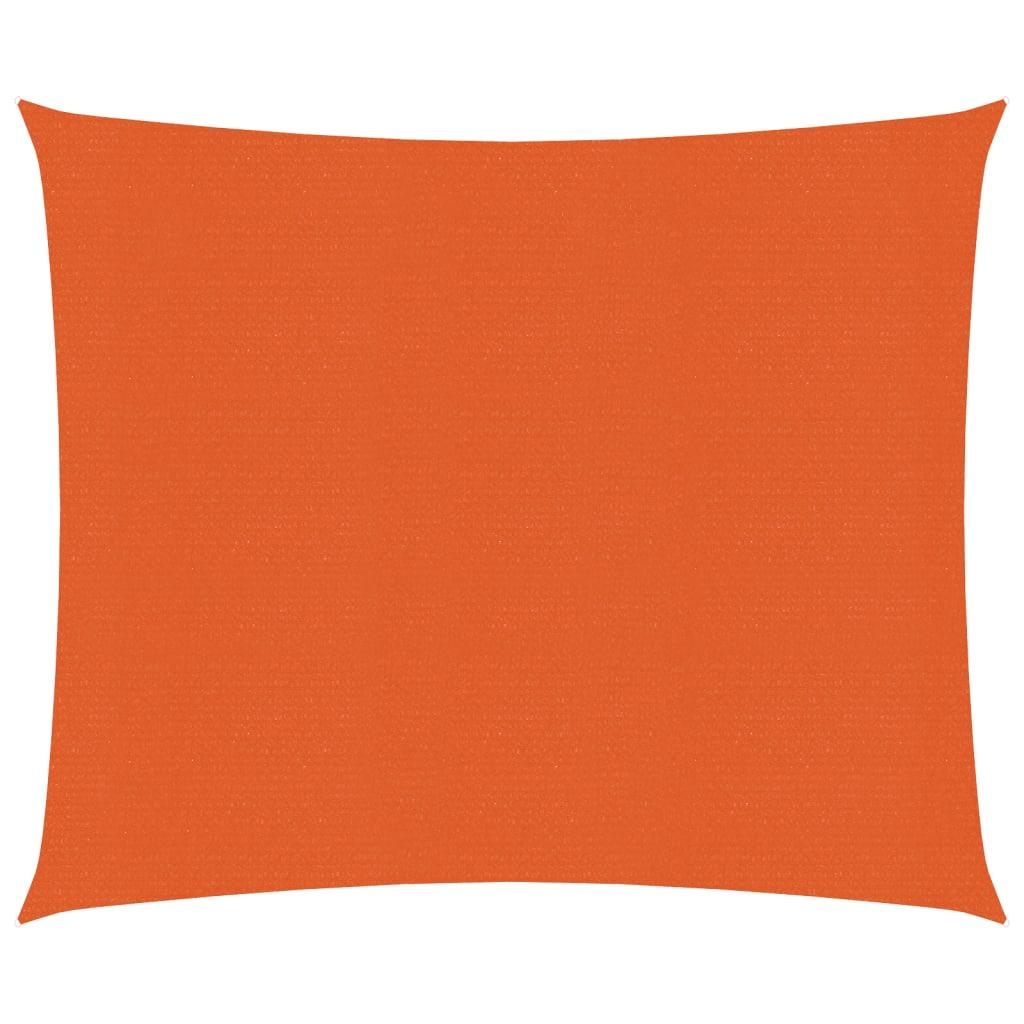 Solsejl 2,5x2,5 m 160 g/m² HDPE orange
