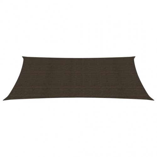 Solsejl 4×6 m - HDPE 160 g/m², brun rektangulær