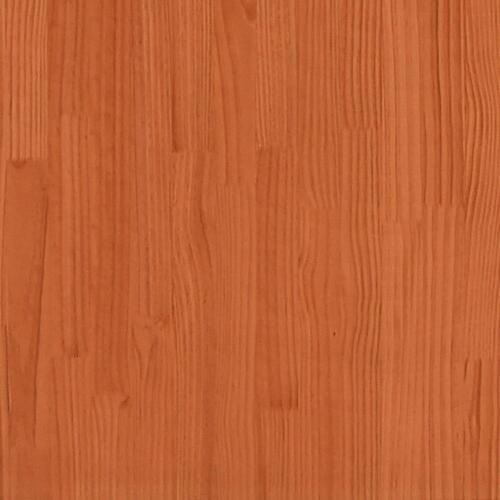 Seng med madras 140x200 cm massivt fyr gyldenbrun