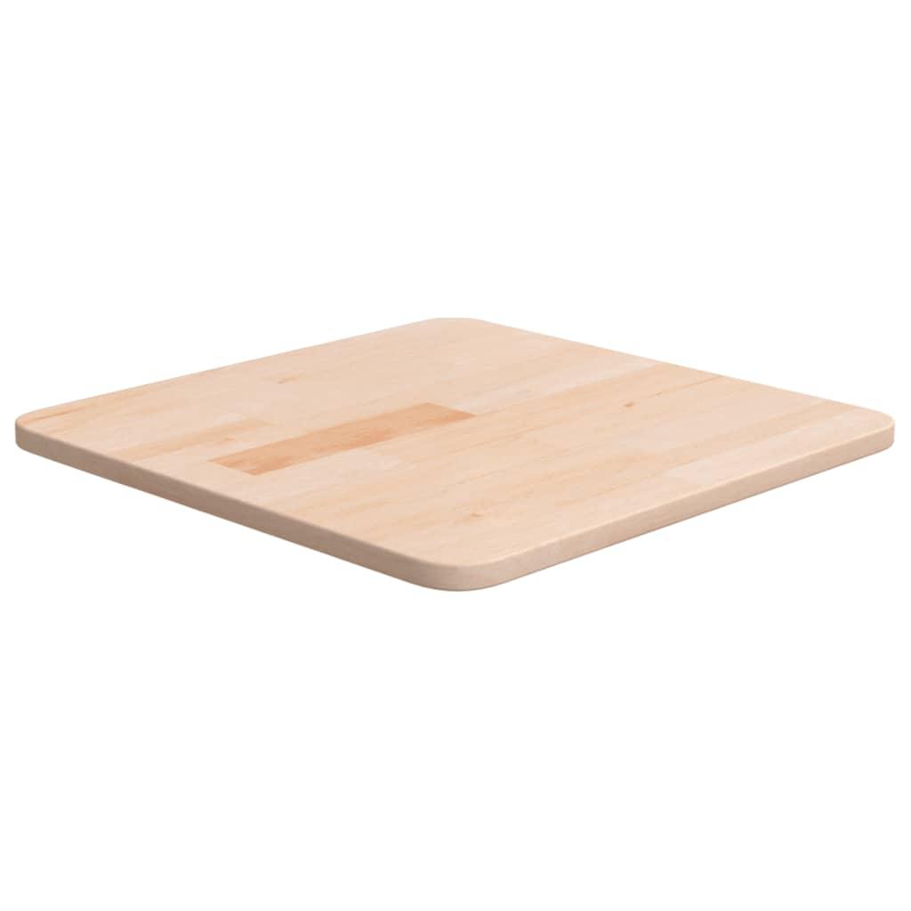 Firkantet bordplade 40x40x1,5 cm ubehandlet massivt egetræ