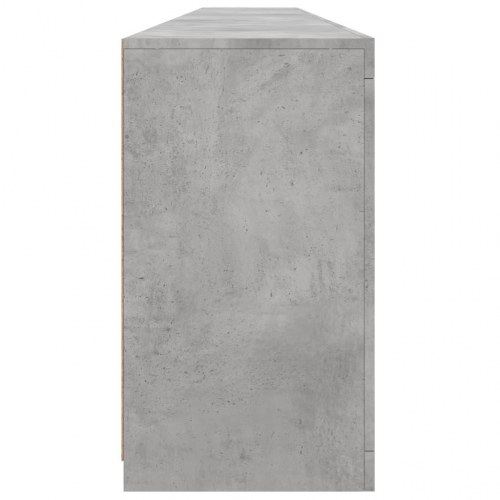 Skænk med LED-lys 283×37×67 cm - betongrå opbevaringsskab