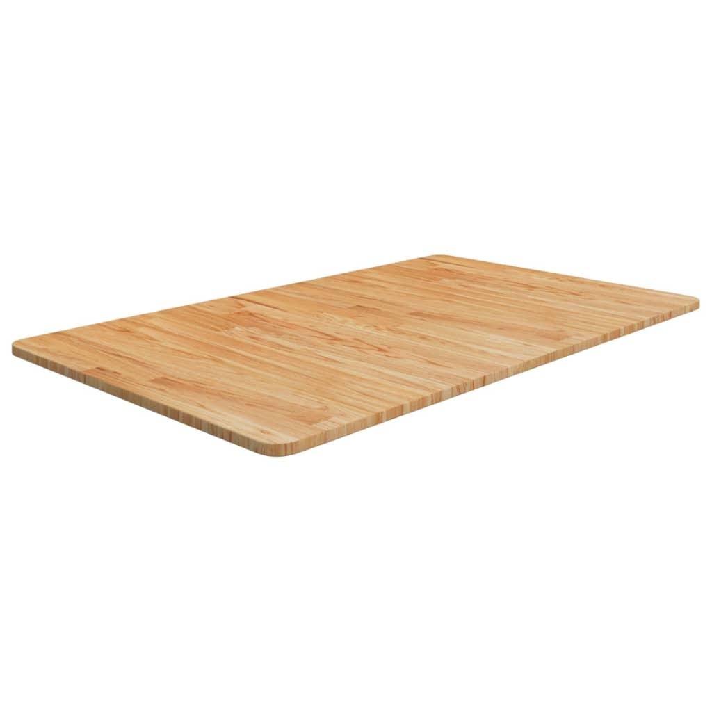 Bordplade til badeværelse 100x60x1,5 cm massivt træ lysebrun